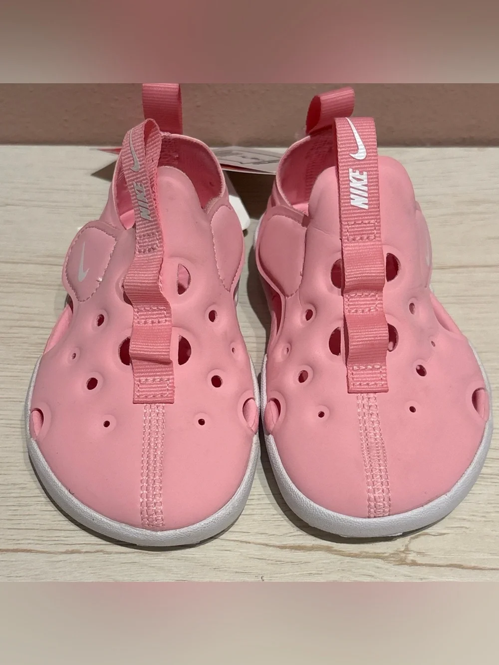 Nike Sunray Protect 4 Water Shoes Sandals Pink/White Closed Toe Sz Toddler 5 5C